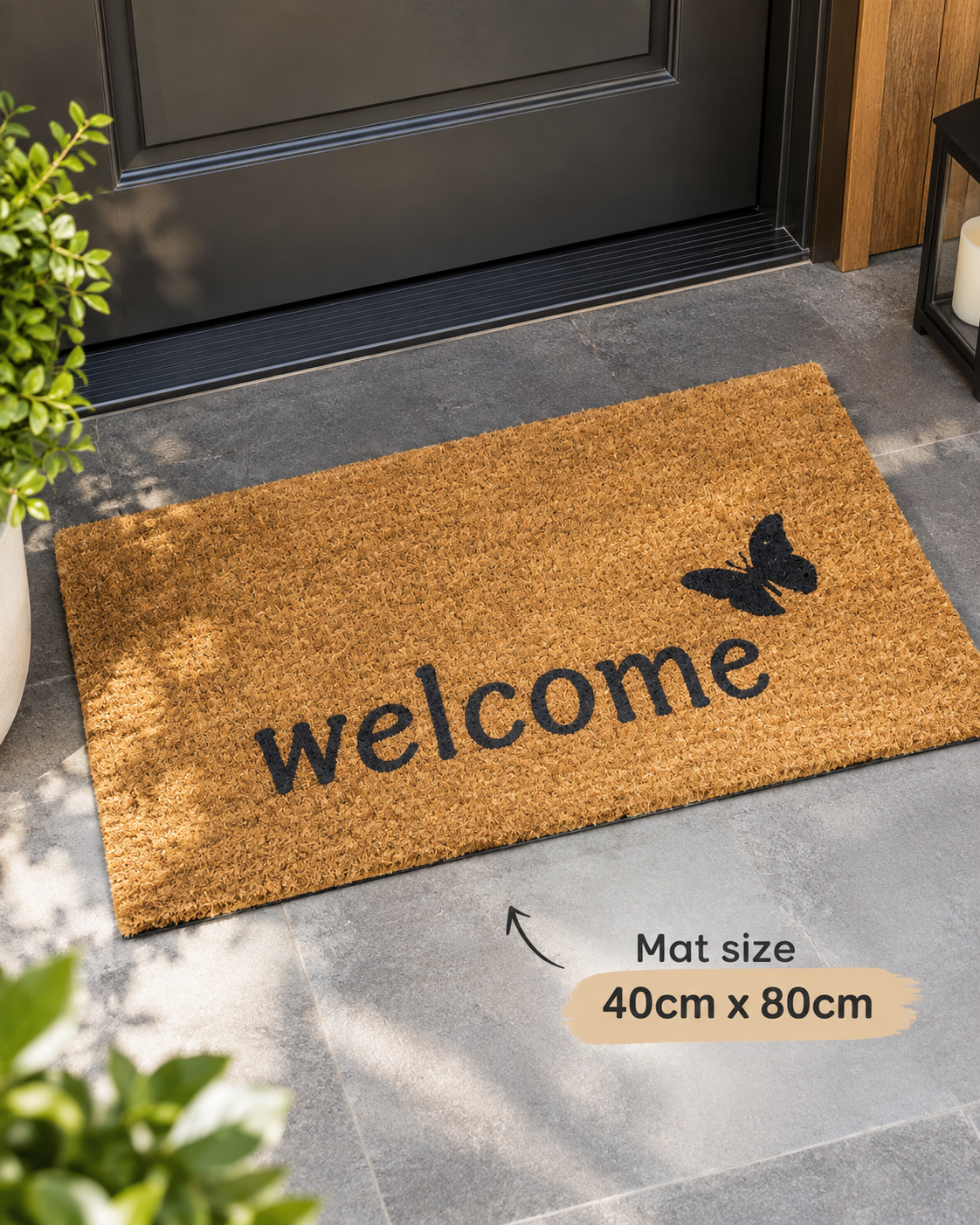 Door Mat Bamboo Welcome