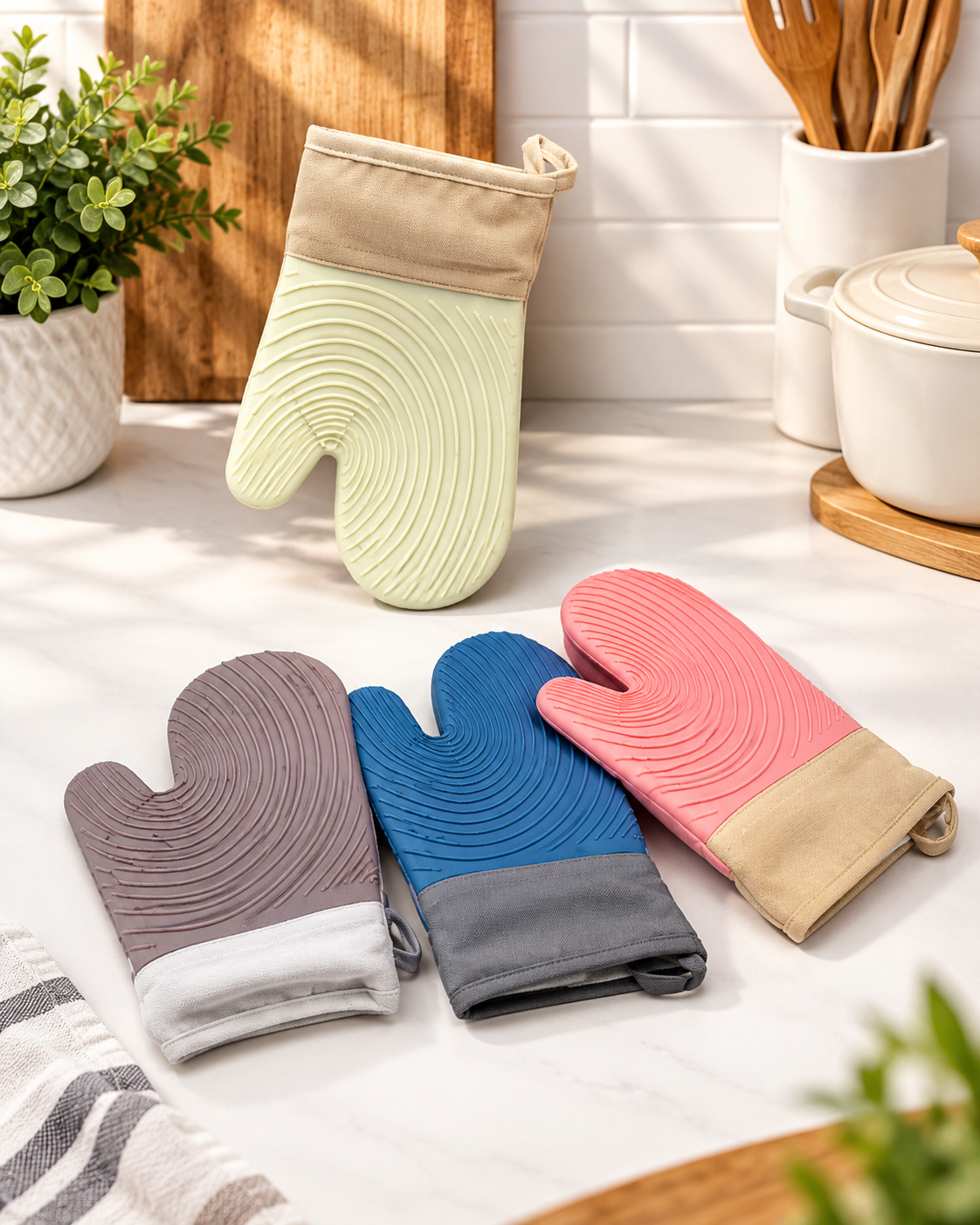 Kitchen Silicone Heat Gloves