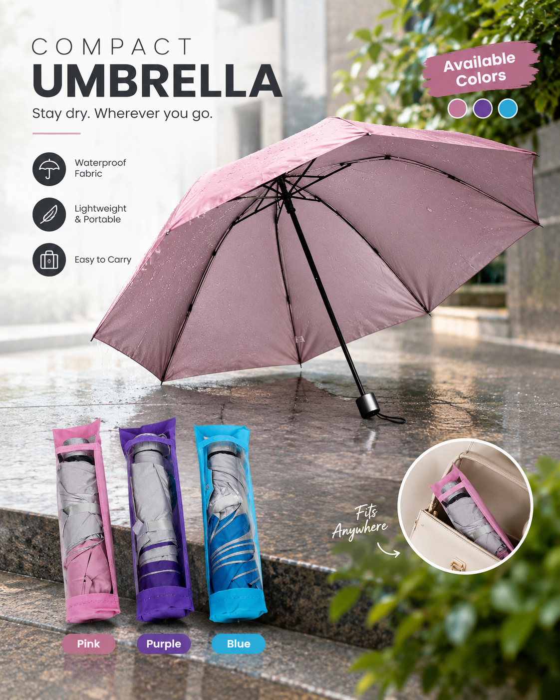Colored Umbrellas - Transparent Cover
