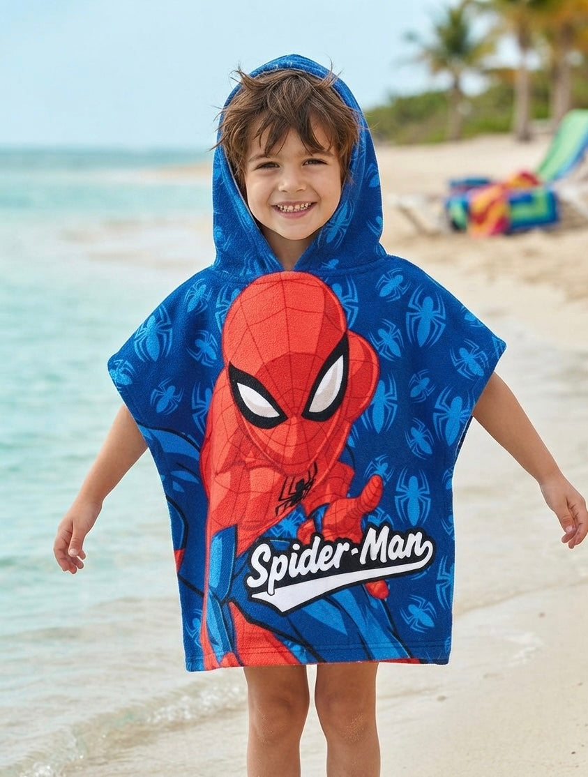 Kids Beach Poncho - Soiderman