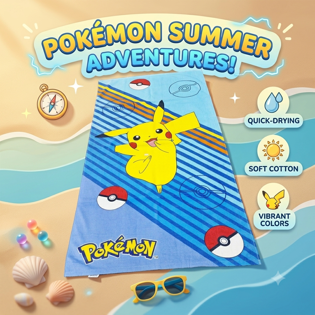 Kids Beach Towel - Pokemon