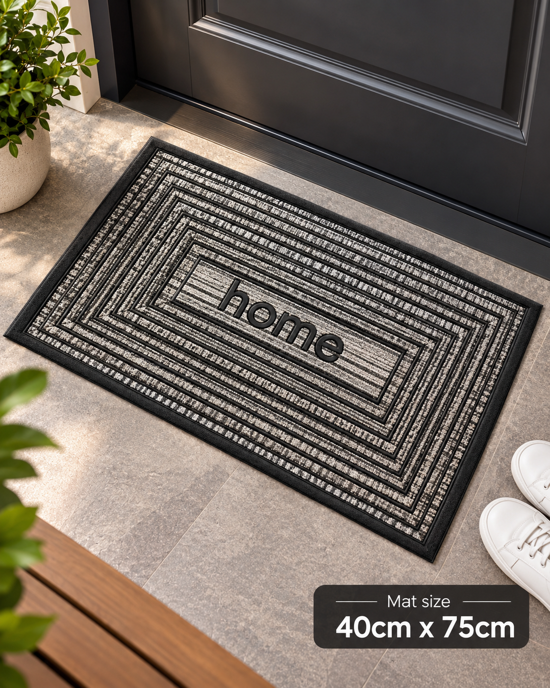 Door Mat Black Home