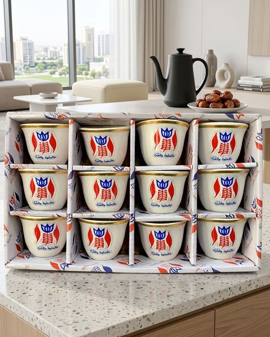Momaz traditional Lebanese Coffee Cups with Quote