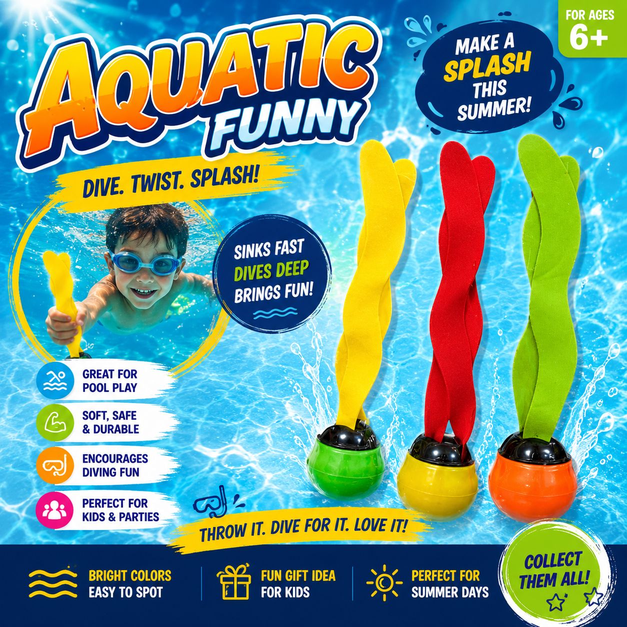 Colorful Diving Streamers