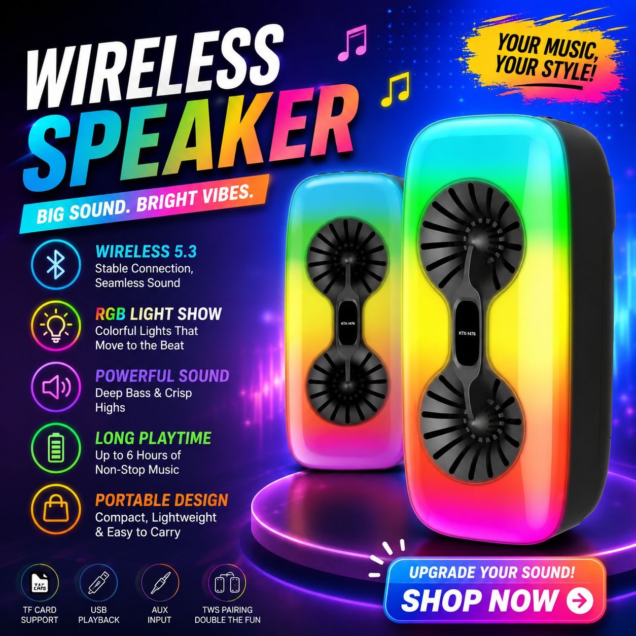 4" RGB Speaker