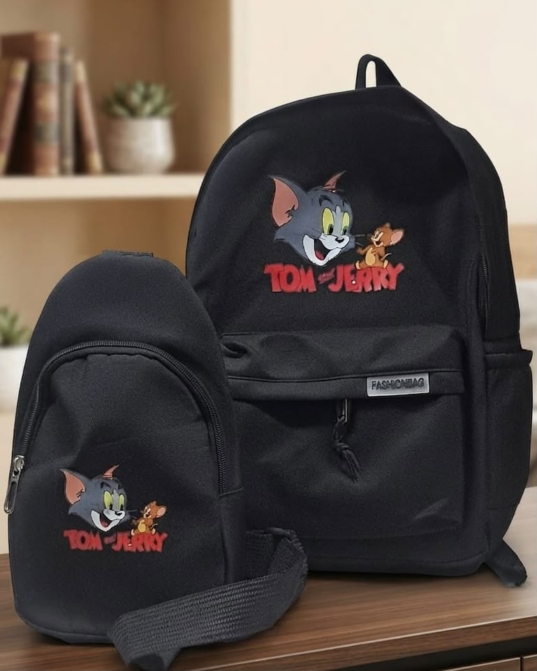 2PCS Tom & Jerry School Backpack Set