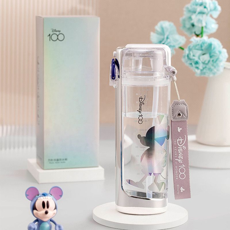 Mickey Mouse Clear Silver Water Bottle
