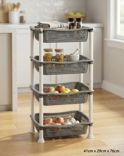 4 Tier Kitchen Plastic Rack