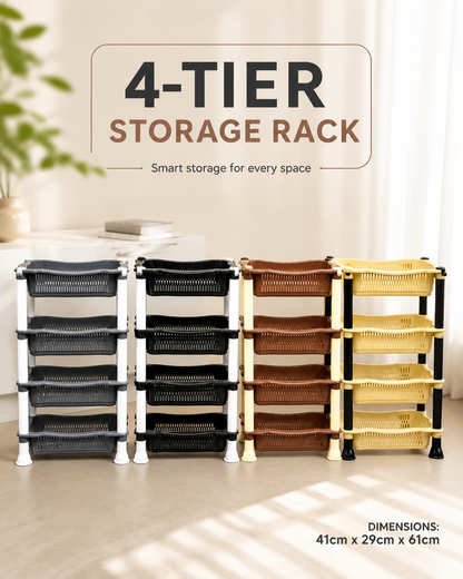 4 Tier Kitchen Plastic Rack