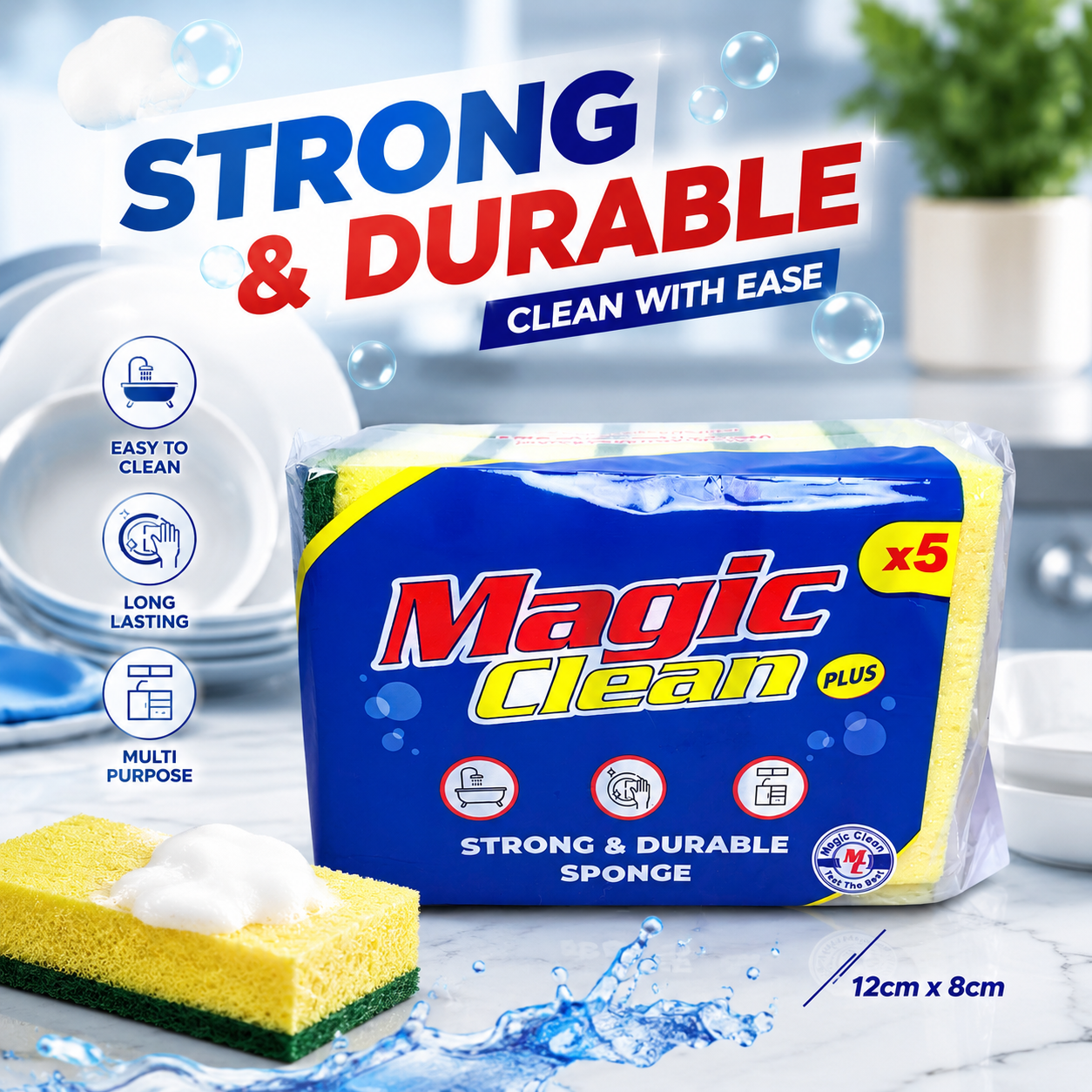 5PCS Strong Dish Sponges