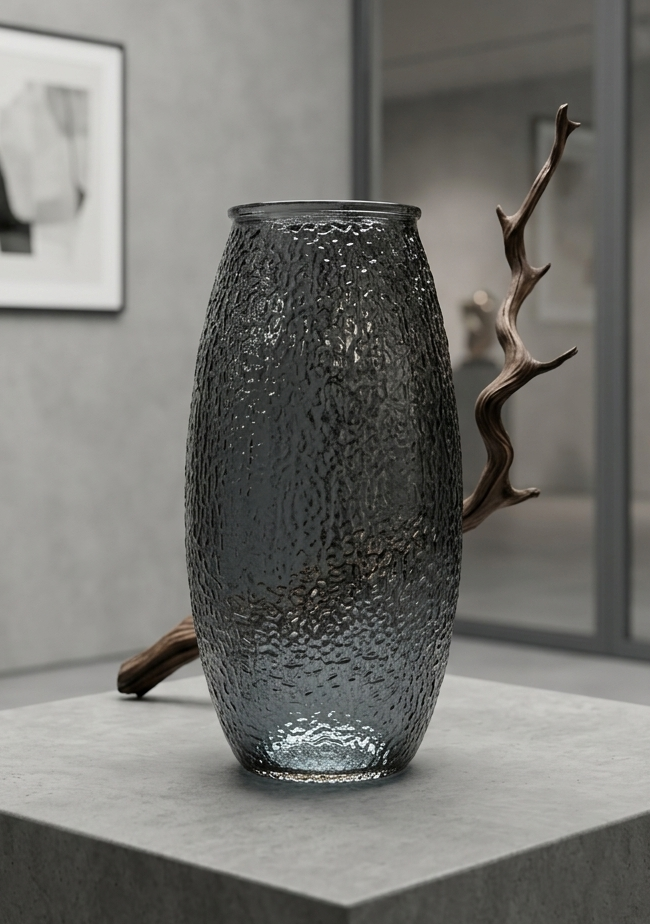 Rocky Style Glass Vase