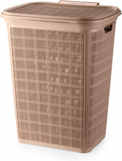 Stylish Plastic Laundry Basket With acover