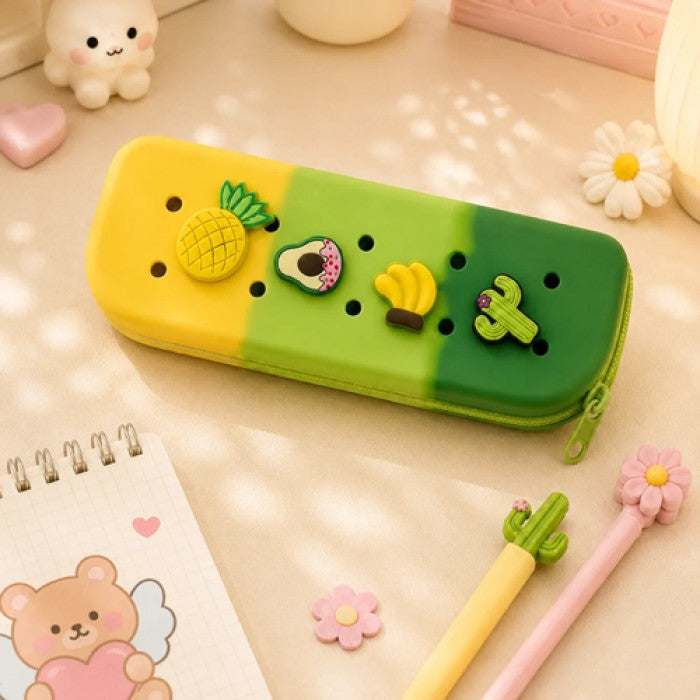 Rubber Pencil Case With Pins