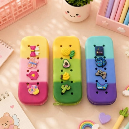 Rubber Pencil Case With Pins