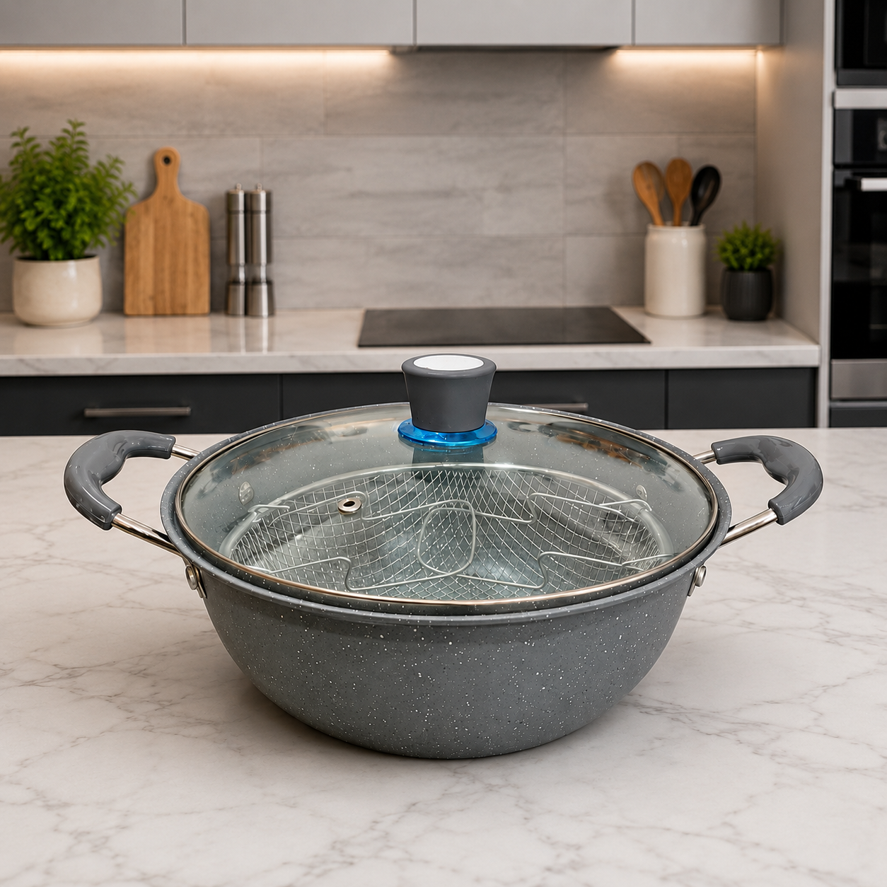 Granite Pattern Fryer 26cm