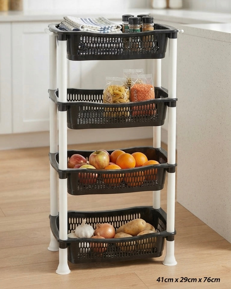 4 Tier Kitchen Plastic Rack