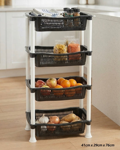 4 Tier Kitchen Plastic Rack