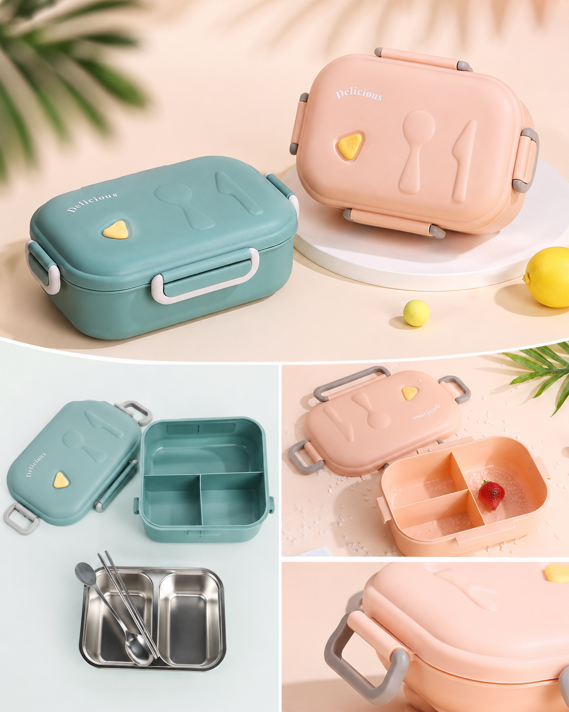 Lunch Box for kids with 3 Compartment