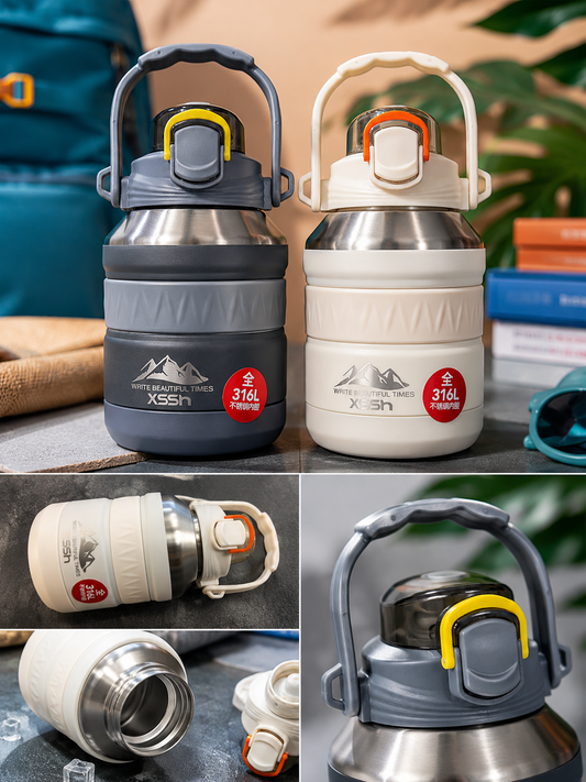 Large Capacity 316 Stainless Steel Insulated Water Bottle