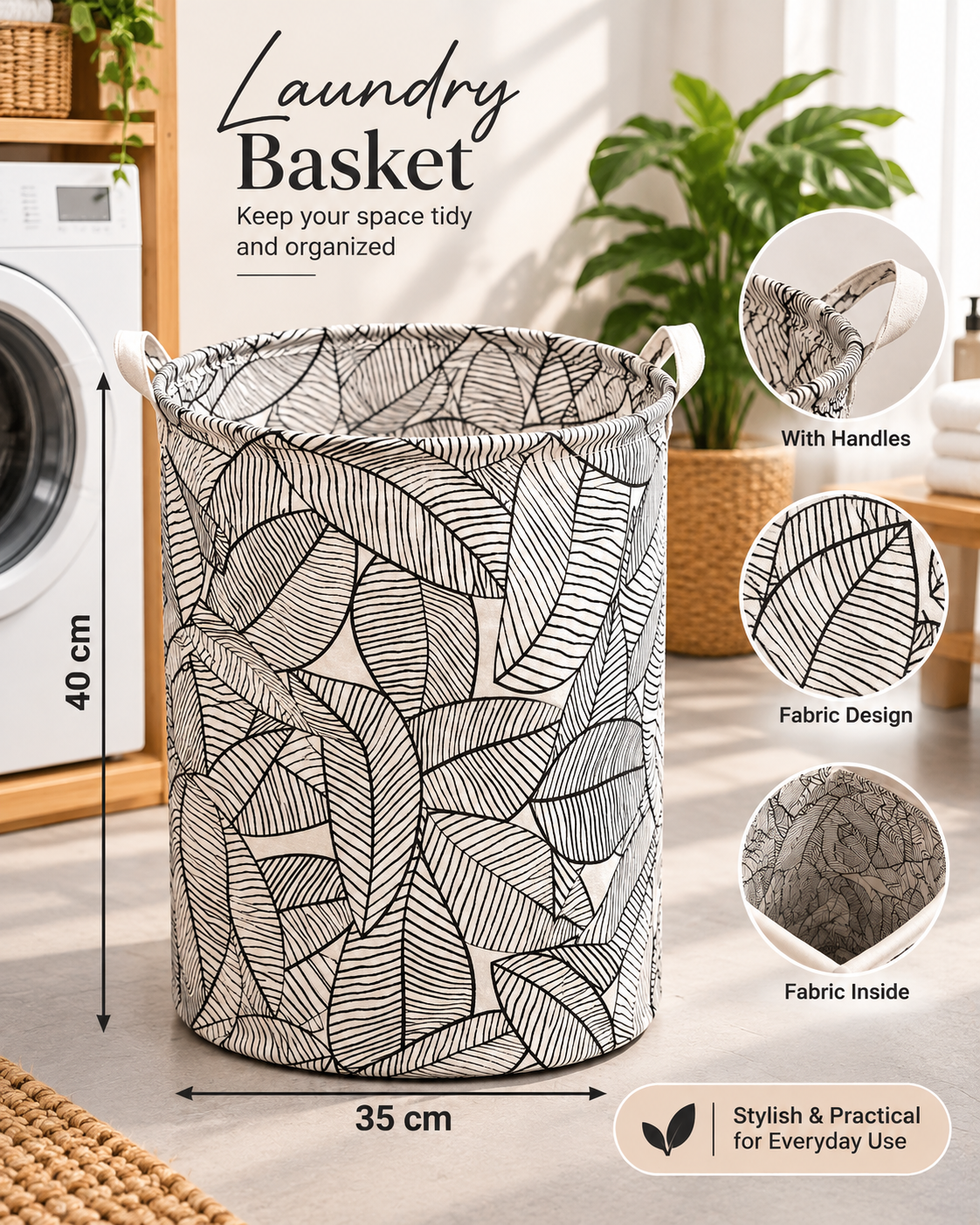 Mesh Laundry Basket Patterned