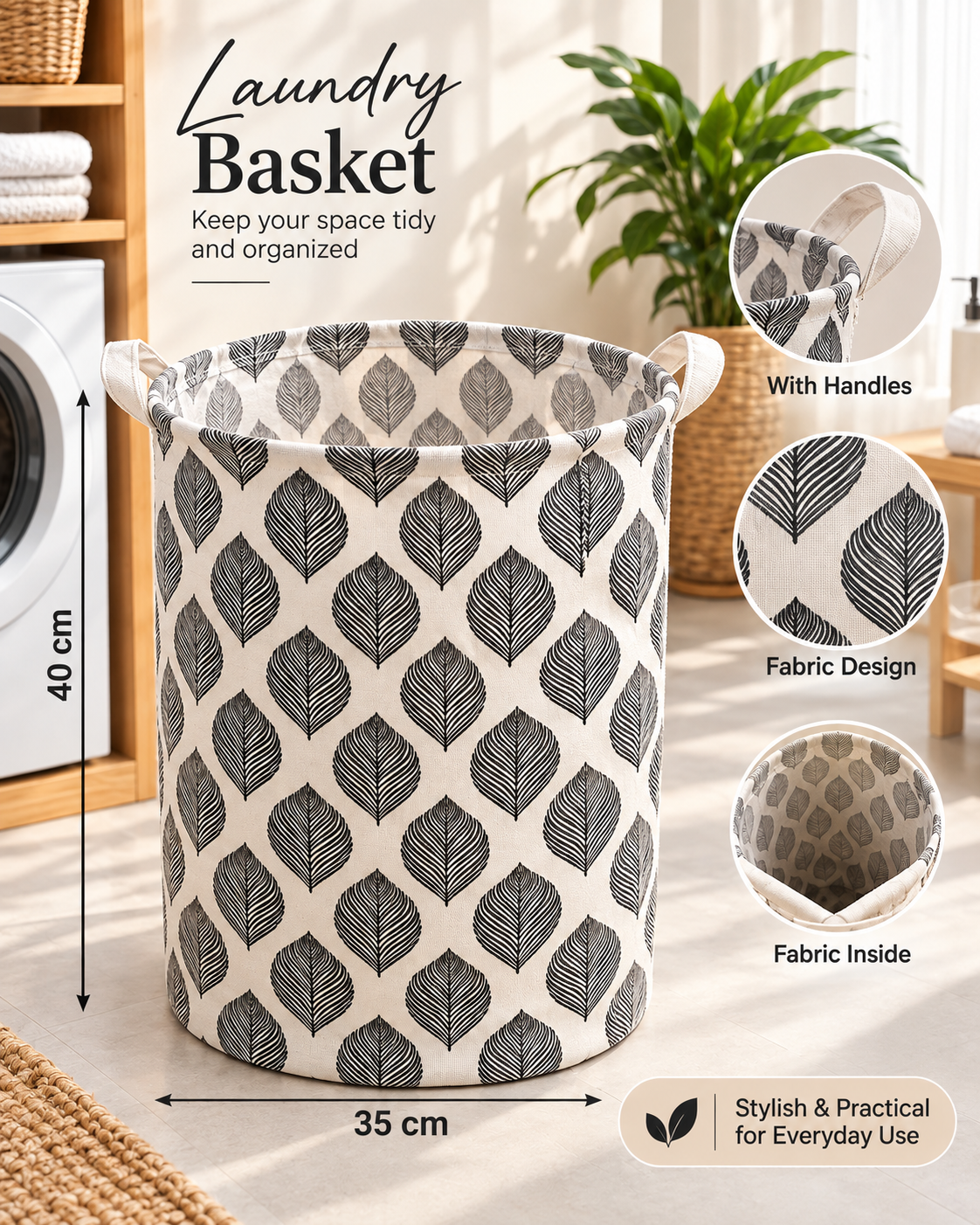 Mesh Laundry Basket Patterned