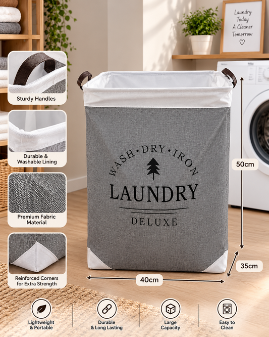 Rectangular Laundry Basket Mesh Grey