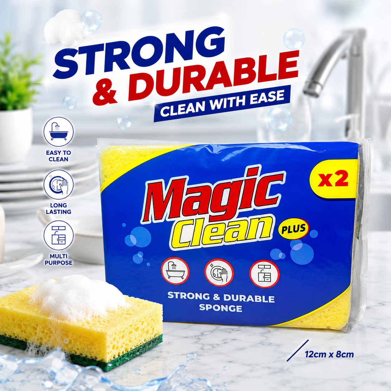 2PCS Strong Dish Sponges