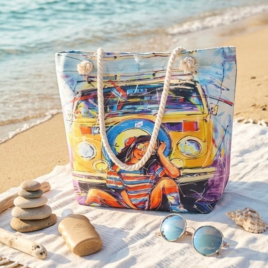 Beach Bag - Abstract Van Design