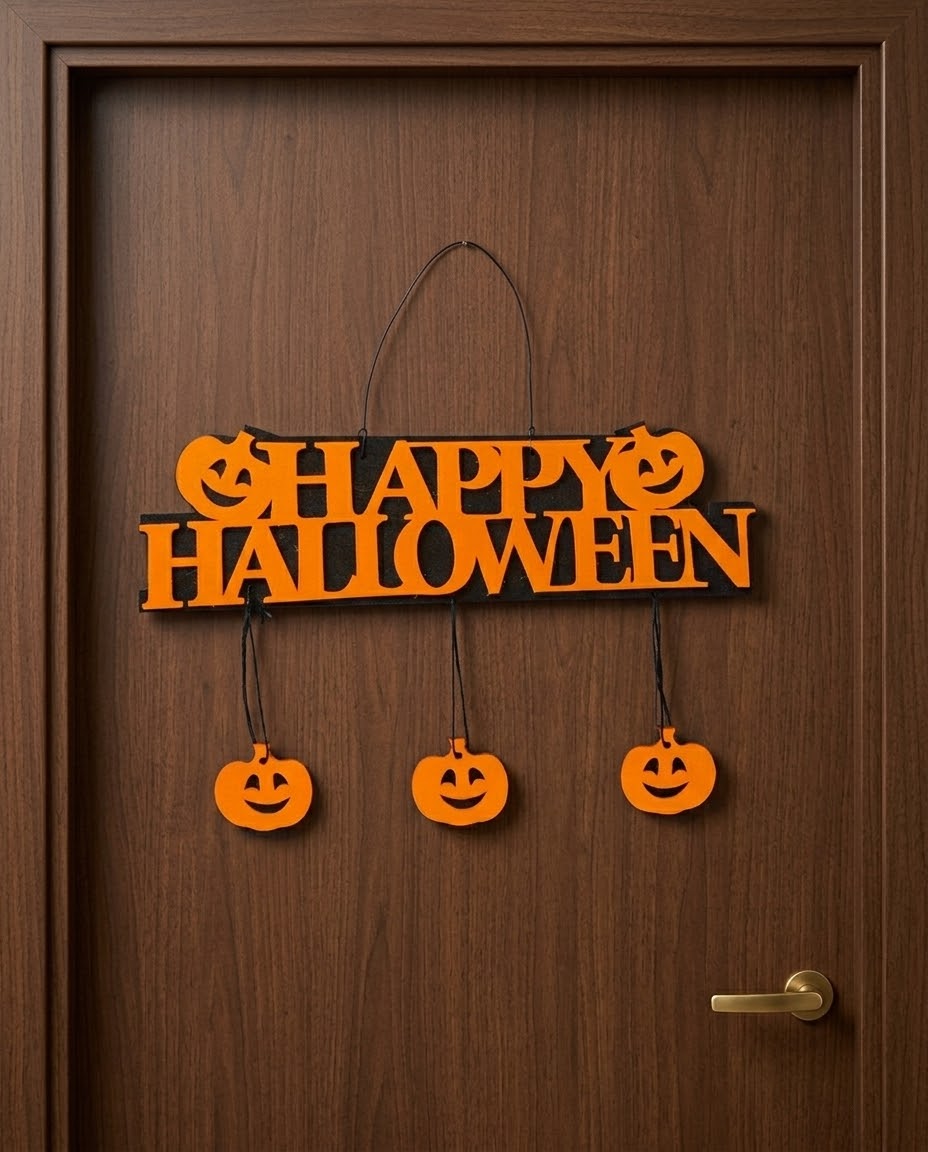 Halloween Pumpkin 1 Layer Door Hanger