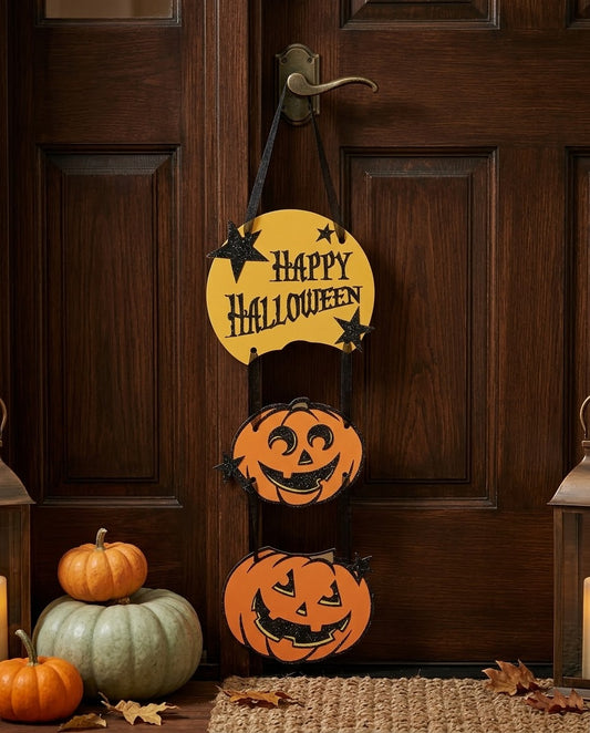 Halloween Pumpkin 3 Layers Door Hanger