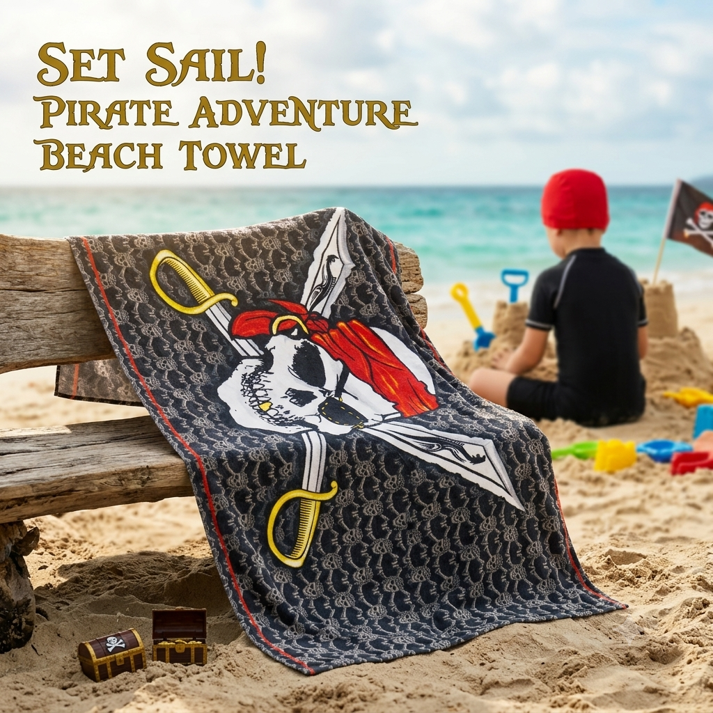 Kids Beach Towel - Pirate
