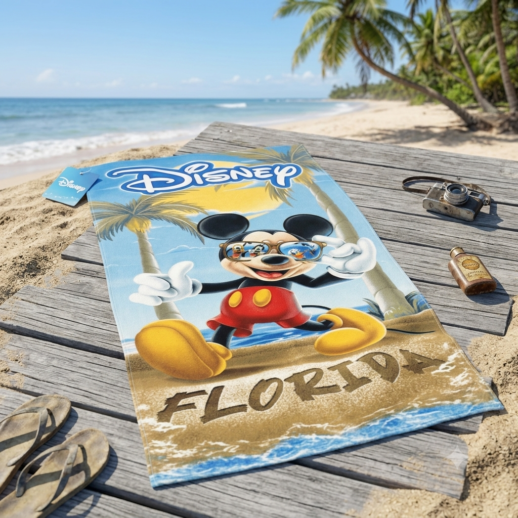 Kids Beach Towel - Mickey Mouse