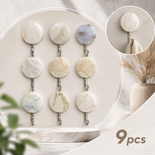 9PCS Wall Mounted Hooks
