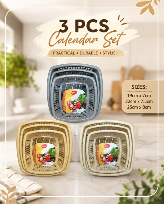 3PCS Square Colander Set