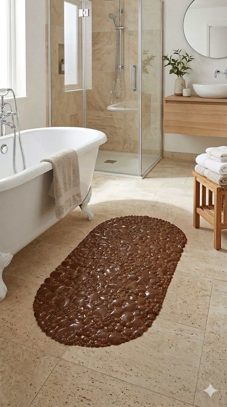 Oval Anti-Slip Bath Mat
