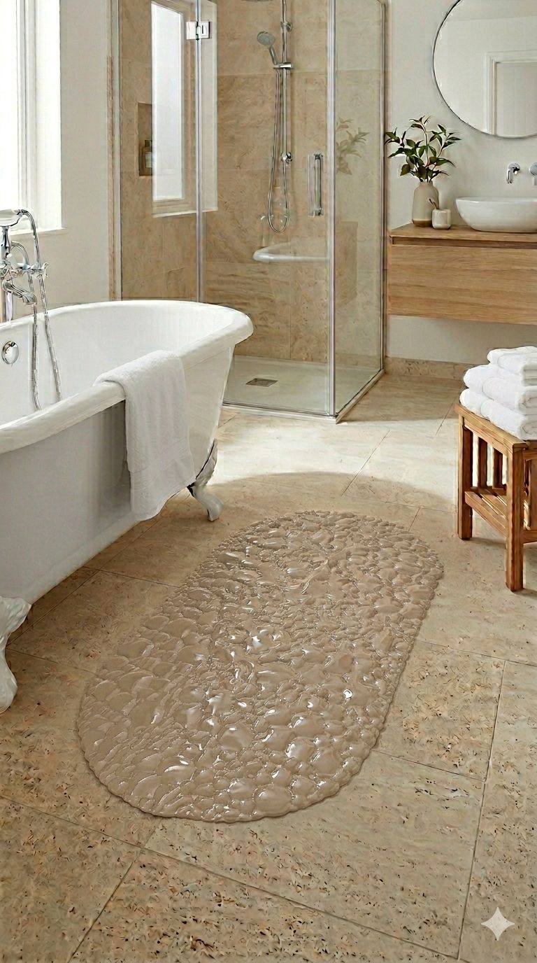 Oval Anti-Slip Bath Mat