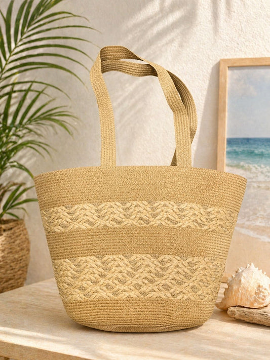 Woven Beach Shoulder Handbag