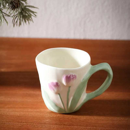 Ceramic 3D tulip mug