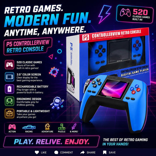 P5 ControllerView Retro Console