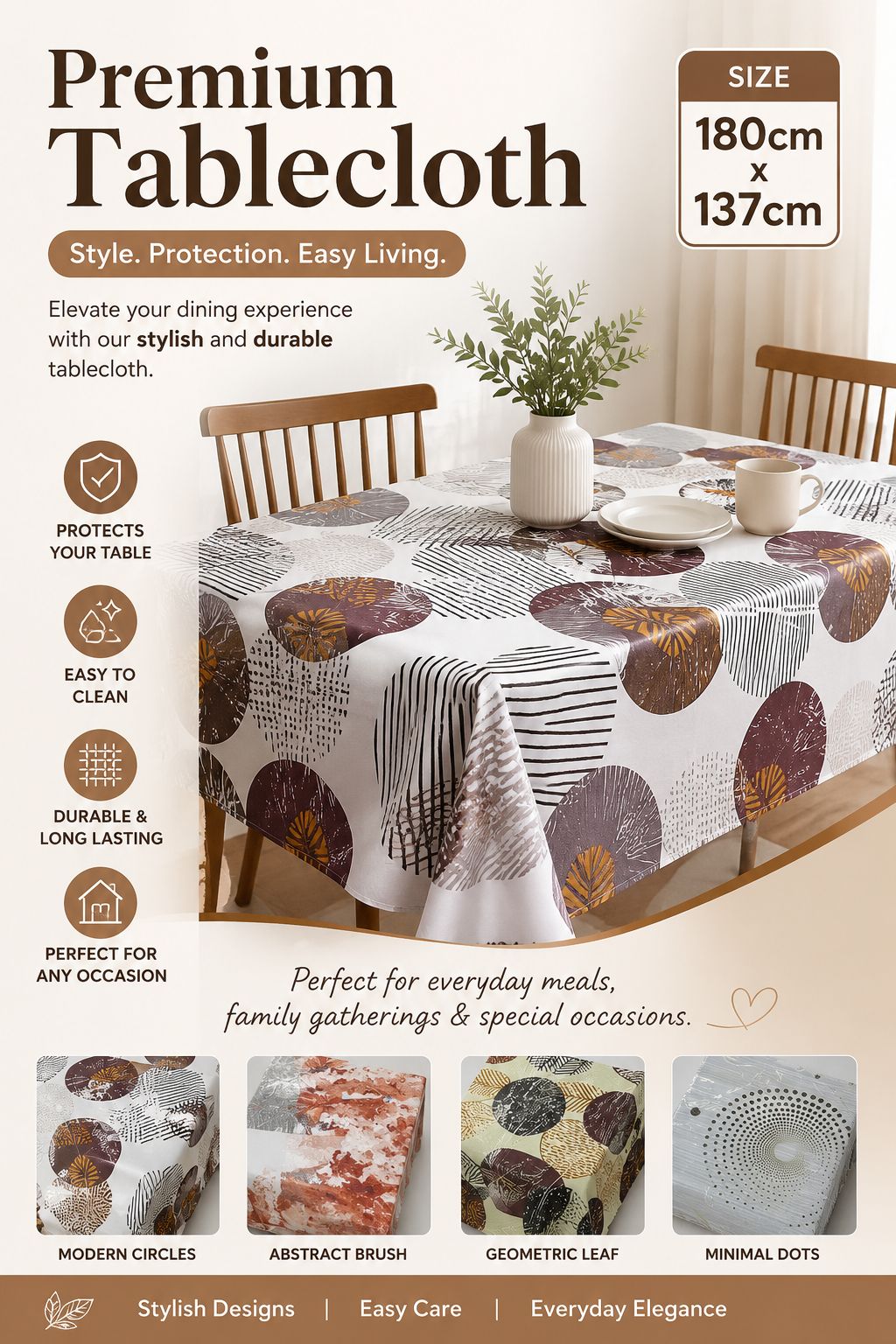 Kitchen Patterned Tablecloth