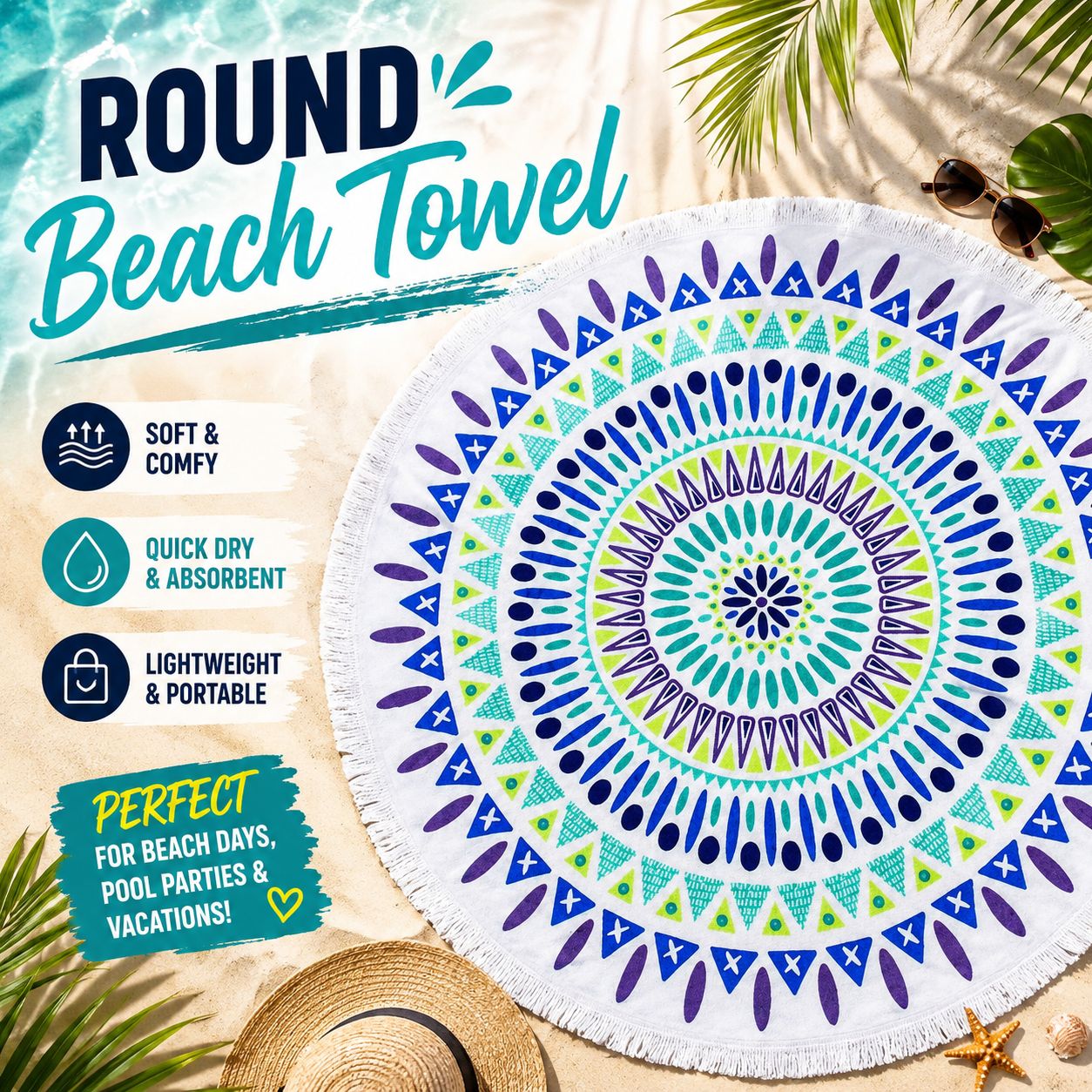 Round Beach Towel