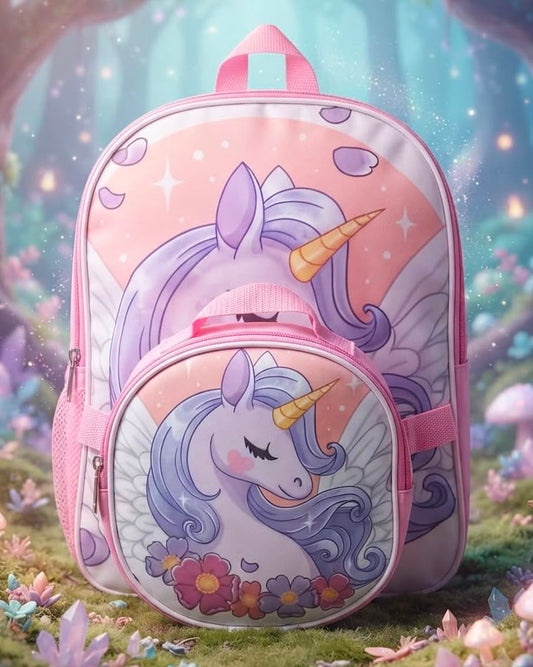 2PCS Unicorn School Backpack