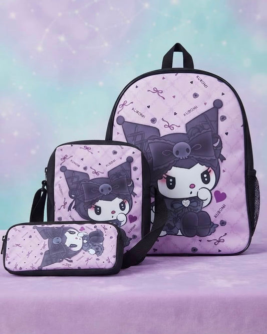 3PCS Kuromi School Bag Set