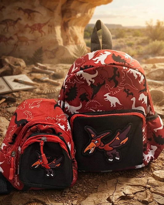 2PCS Dino Backpack Set