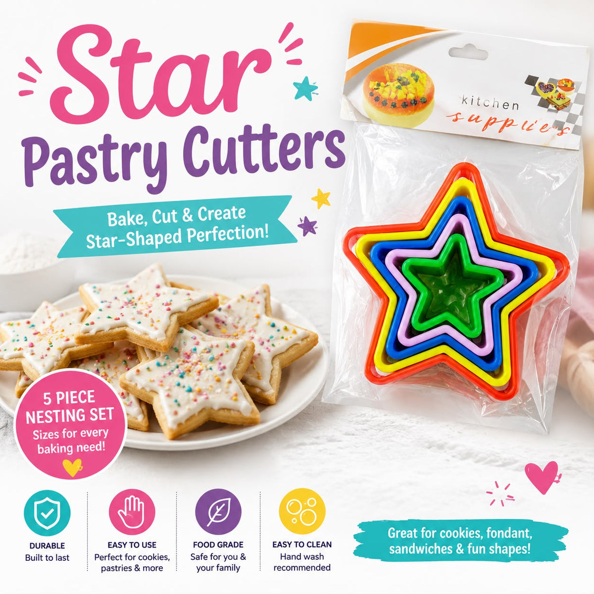 Different Sizes Pastry Cutters