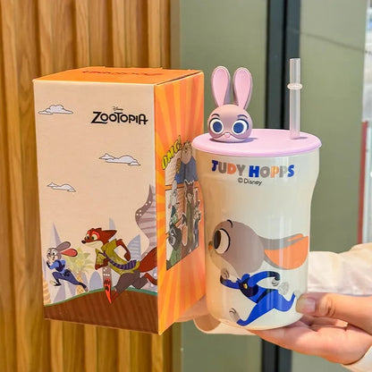 Mug Rabbit & Fox Round Rubber Lid