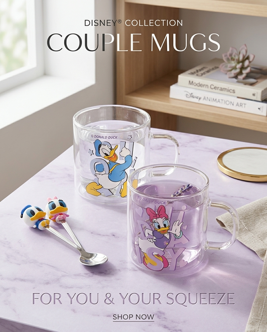 2PCS Glass Mugs Set - Donald Duck