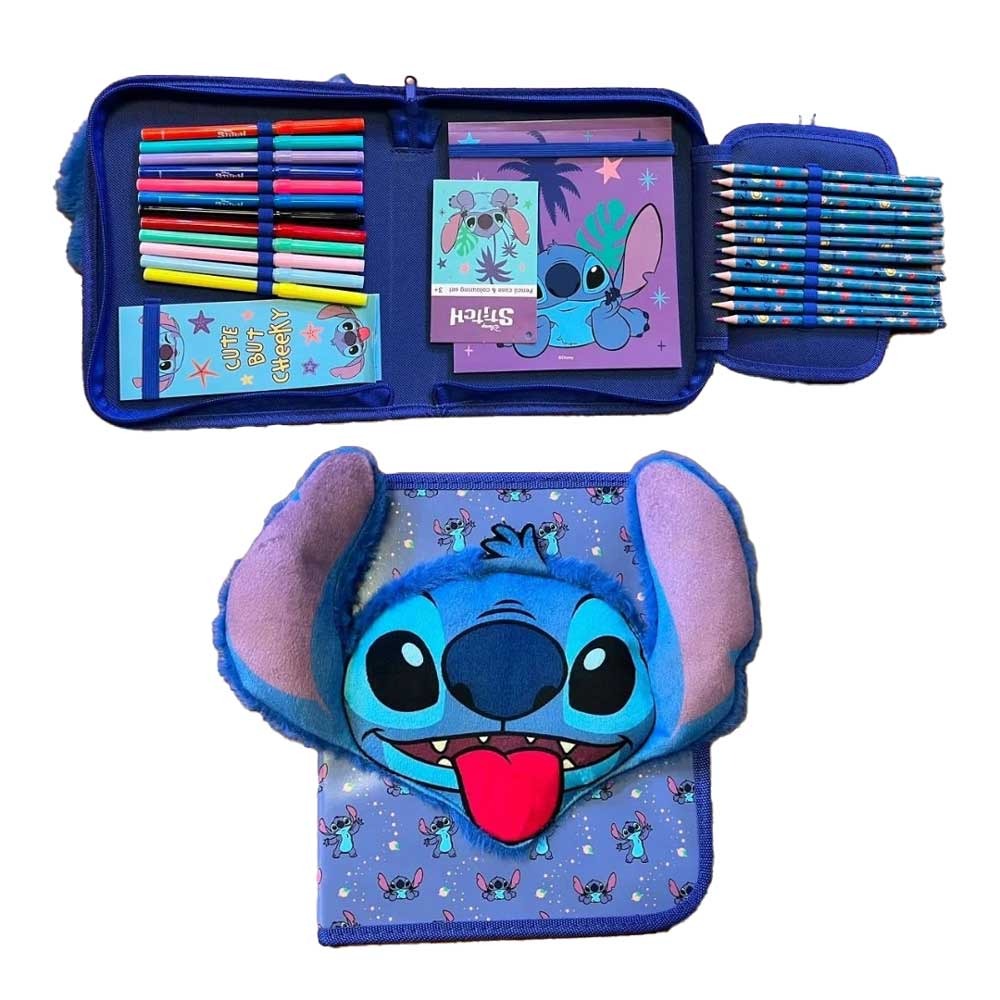 Stitch Pencil Case with Stationery