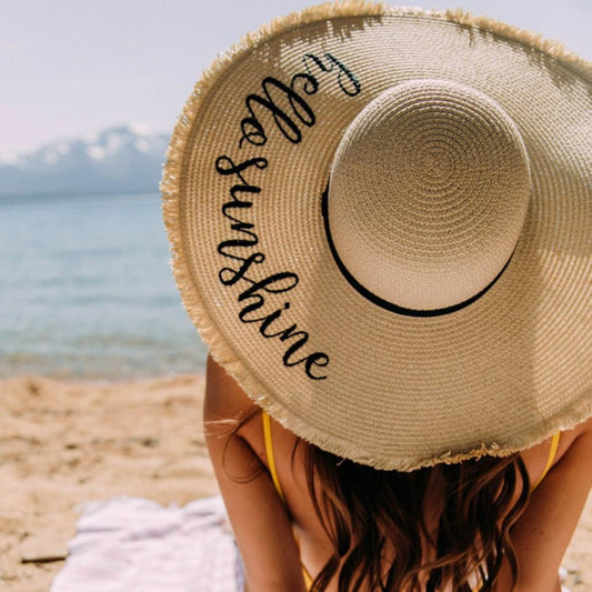 Hello Sunshine Woven Beach Hat